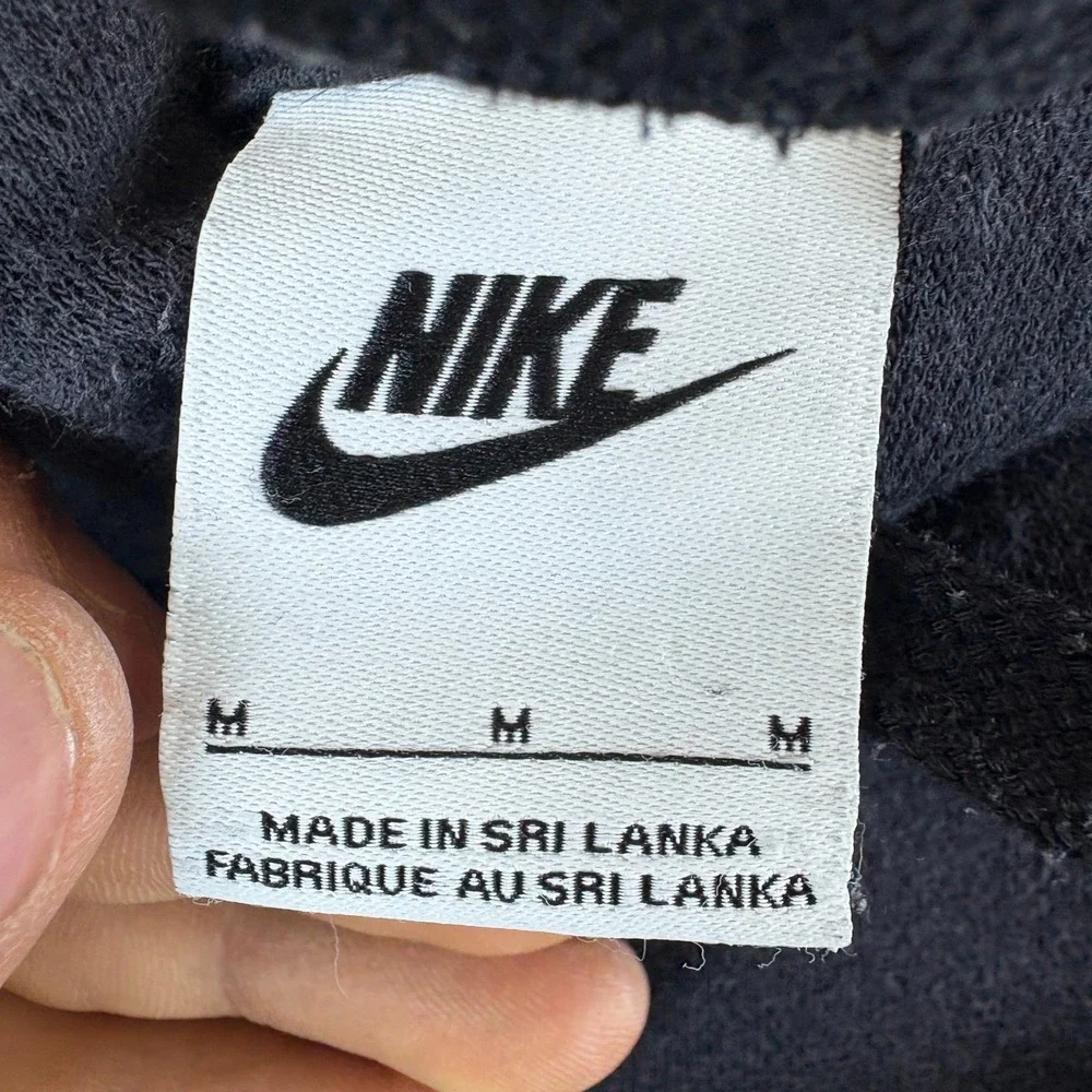 Nike Sportswear Club Hoodie Mens Medium Black Logo Fleece Cotton Kangaroo Pocket